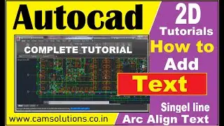 Autocad Tutorials |Autocad 2d basic commands | Arc Align text | Single line text |Revision cloud