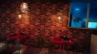 wall paper design in restaurant