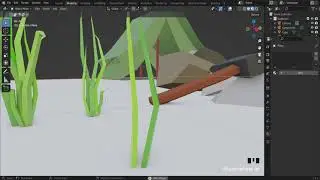 Blender Low Poly Grass Tutorial | How To Make Grass In Blender 3.1