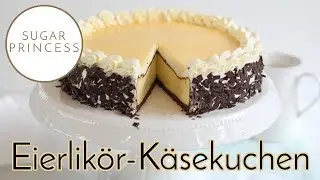 Quick eggnog cheesecake with whipped cream and biscuit base | Recipe by Sugarprincess