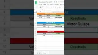 #shorts Cómo concatenar en Google Sheets