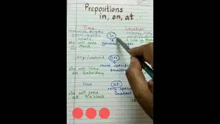 Use of preposition in, on, at