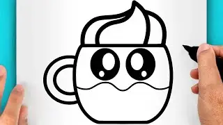DISEGNI FACILI! COME DISEGNARE UNA TAZZA FACILE (VIDEO DI DISEGNI)