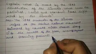 explain what is meant by the 1848 revolution of the liberalswhat were the political social and eco