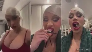 Cardi B on live enjoying candies that she order from china