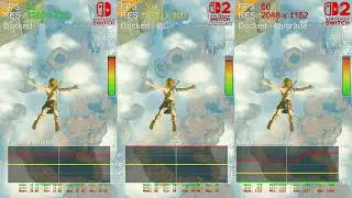 Zelda Tears of the Kingdom - Nintendo Switch 2 x Nintendo Switch 1 - FPS and Resolution - Small Test