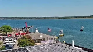 iCam VIDEO: Boat in Old Saybrook hoisted from water