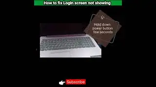 Laptop stuck at Login screen fix | password typing box not showing | windows login screen 