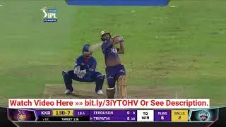 Rahul Tripathi Six Against Delhi Capitals -- IPL 2021 Playoffs Qualifier 2.