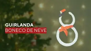 DIY  guirlanda de natal boneco de neve | do lixo ao luxo | #natal #guirlanda