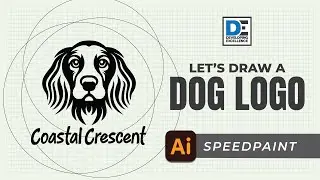Speedpaint Drawing a Simple Dog logo in Adobe Illustrator