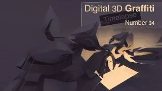 Digital 3D graffiti - Number 34