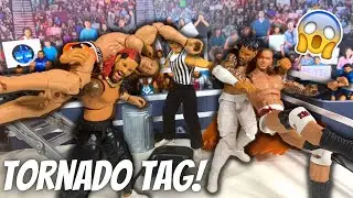 The Usos vs RK-Bro Tornado Tag Team WWE Action Figure Match!
