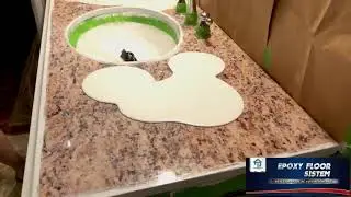 Porcelanato liquido en mueble de baño