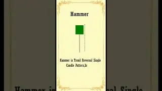 Hammer Candlestick Pattern || Bullish Hammer|| Stock Technical Views #shorts