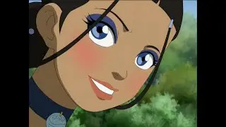 Katara and Toph in a girl's day out