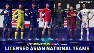 Licensed Asian National teams in eFootball 2025