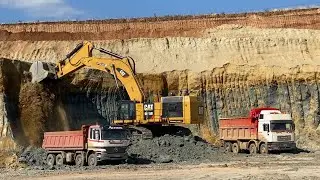 Caterpillar 6015B Excavator Loading Trucks With Two Passes - Sotiriadis Mining Works