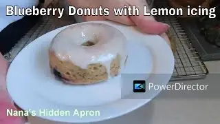 Blueberry Donuts with Lemon Icing