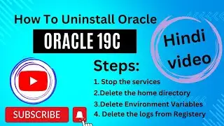 How To Uninstall Oracle 19C Database in Windows 11/WINDOWS 10 (2023). By Indian metadata hub.