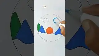 simple scenery drawing #drawing #simple #shorts #draw #art #easy #drawings #shortvideo #shortsvideo
