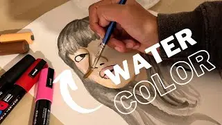 I drew LISA from BLACK PINK with WATERCOLOR!!