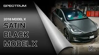 Wrapping a Tesla Model X to Satin Black