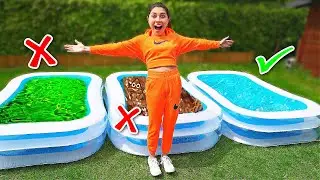 VAL NIET IN HET VERKEERDE MYSTERY ZWEMBAD CHALLENGE! *DEEL 2* 