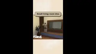 Small living room idea + tv wall design | The Sims 4 | NoCC #Shorts