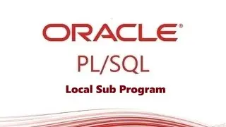 Easily create plsql local subprogram in oracle database using simple steps