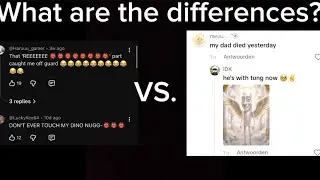 YouTube Comments VS. TikTok Comments.