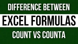 excel formulas I count vs counta function in excel I COUNT formula excel I  COUNTA formula in excel