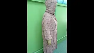 Coat from yarn Alize puffy fine part 1