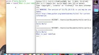 Learn to code Python - Lesson 1 - Print and Input
