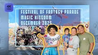 Magic Kingdom's Festival of Fantasy Parade in 4K! December 2025 - Disney World (There's FIRE?!)