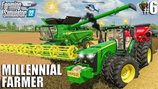 First BIG CANOLA Harvest | Millennial Farmer Ep.6 | Farming Simulator 22