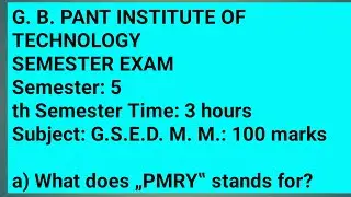 a) What does „PMRY‟ stands for?