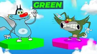 OGGY AND JACK PLAYING COLOR BLOCK IN ROBLOX!