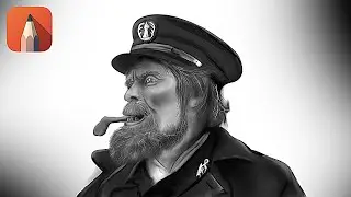 Drawing Willem Dafoe -The Lighthouse with Autodesk Sketchbook Mobile