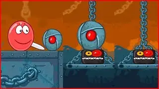 Сражение красного шарика и квадратиков. Новые приключения в Red Ball 4.