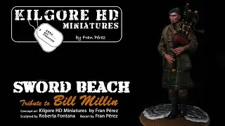 Kilgore HD Miniatures KGF022 Sword Beach - Bill Millin  90mm resin figure
