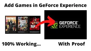 How To Add Games In Nvidia GeForce Experience | Easiest Way | 2020