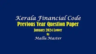 KFC. Previous Year Question Paper. January 2024 Lower. Part 2.