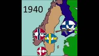 History of Nordic Countries Countryballs 1900 - 2022