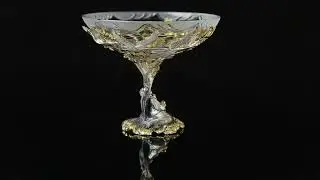 Ваза  из серебра и хрусталя 