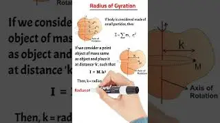 Radius of gyration | Moment of Inertia | Rotational Motion