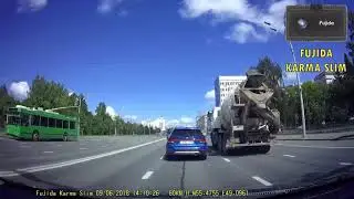 Видерегистратор + антирадар + GPS Fujida Karma Slim днем