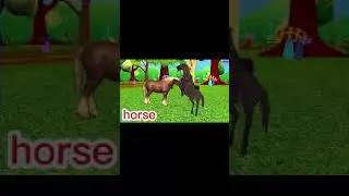 تعليم الأطفال أصوات الحيوانات بالرسوم المتحركة طريقة محببة للأطفال #shorts  #cartoon #animalsounds