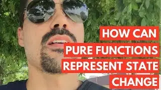 How can pure functions represent state change?