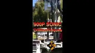 Comacchio rig converted to use sonic drilling technology.